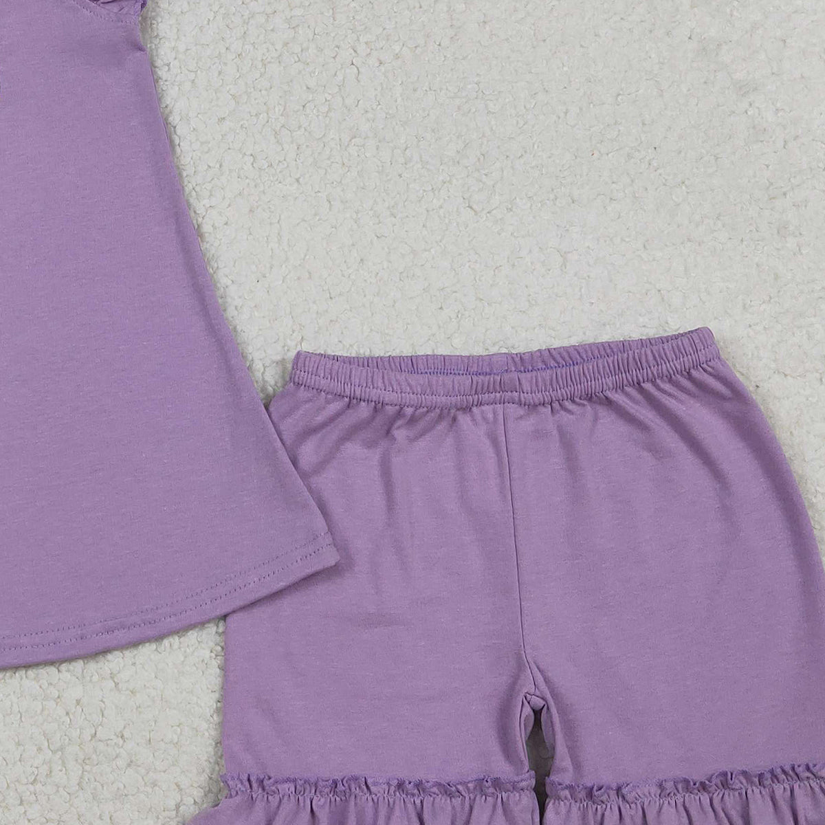 1.20 RTS NO MOQ （In stock）GSSO2828 Embroidery Anchor Masks Donuts Baby Girls Tunic Ruffle Shorts Mardigras Clothes Sets