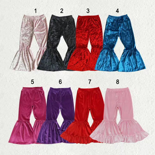 11.19 RTS Sibling Baby Girls Velvet Bell Bottom Pants