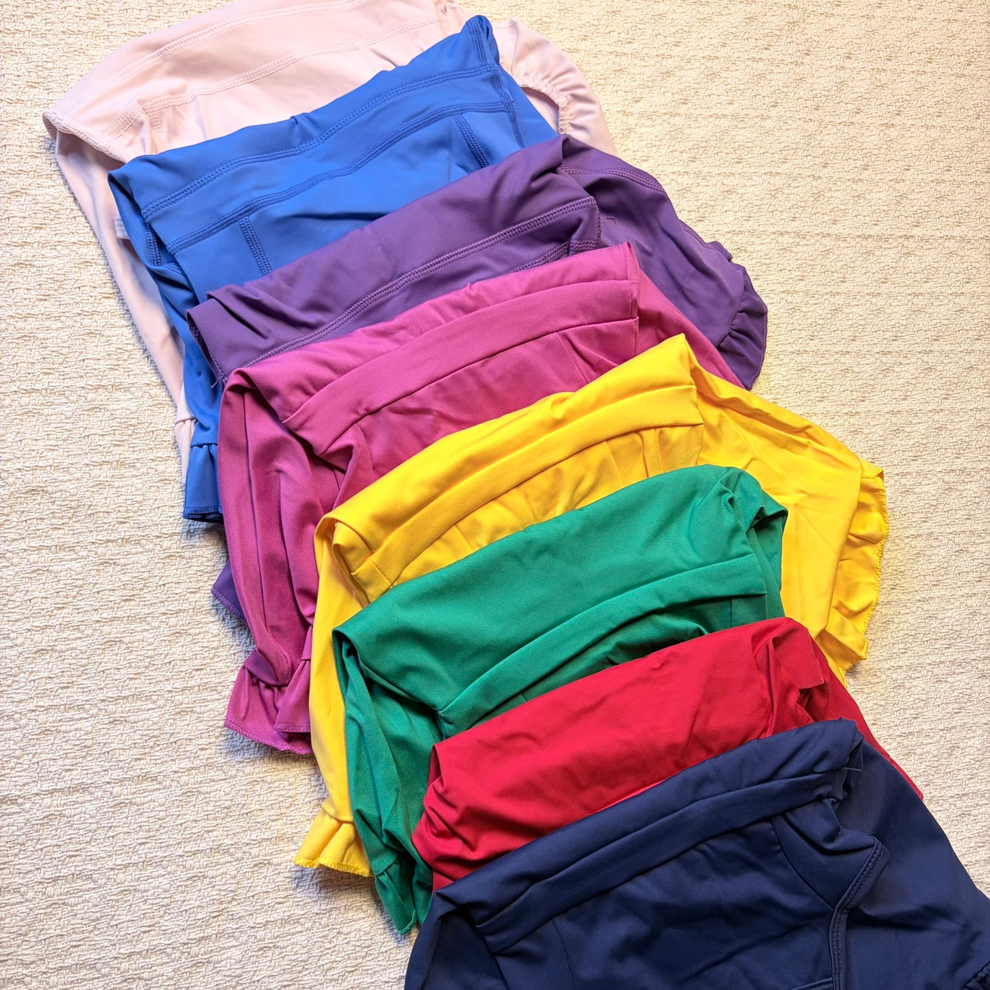 0526 RTS Sibling Baby Girls Knit Knee Length Active Wear Athletic Dresses