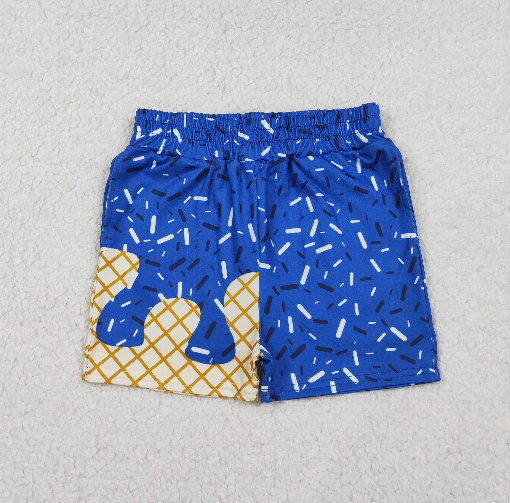 RTS Sibling milk silk Baby Boys Sprinkles Drip Team Print Elastic Waist Casual Shorts Bottom