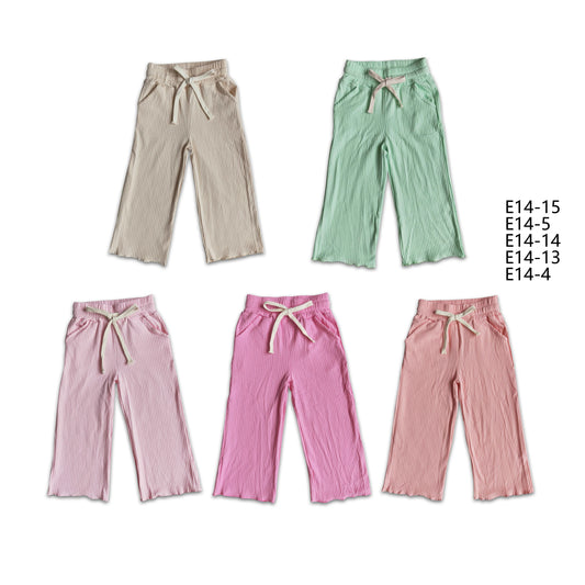 E14-15  E14-5  E14-14  E14-13  E14-4 Baby Girls Solid Drawstring Straight Pocket Pants