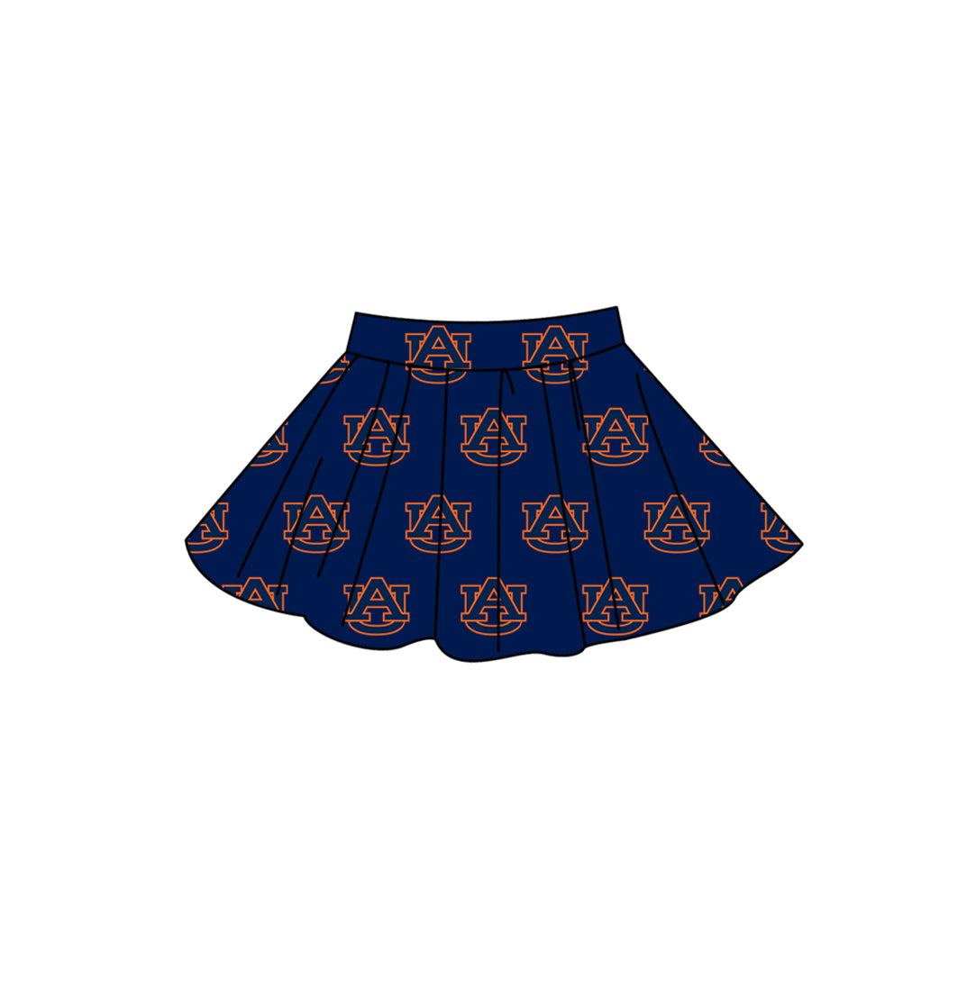 CUSTOM MOQ 5 summer teams Baby Girls Summer Casual Solid Color Summer Team Skirt