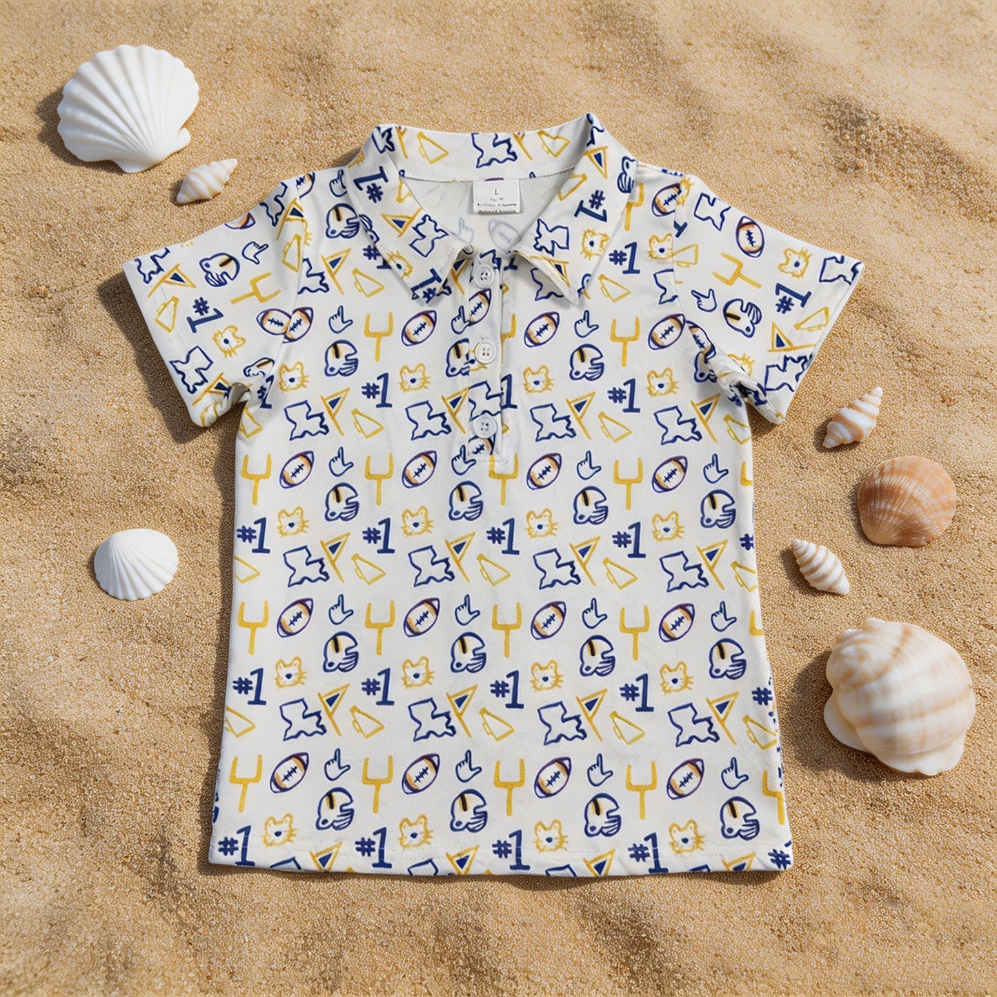 BT1763 RTS NO MOQ （In stock ）Short sleeves yellow football kids boys team polo shirt
