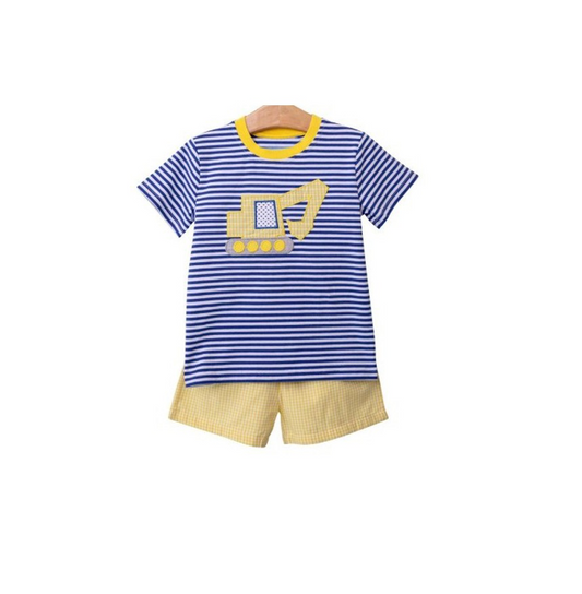 BSSO0590  Pre-order baby boy clothes short sleeve top with shorts kids summer set