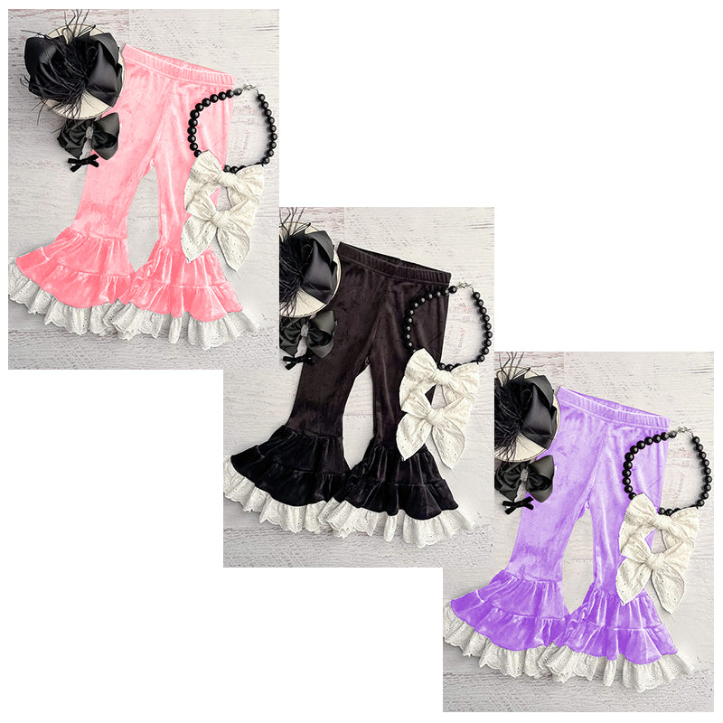 Baby Girls  Velvet Bell Bottom Pants preorder