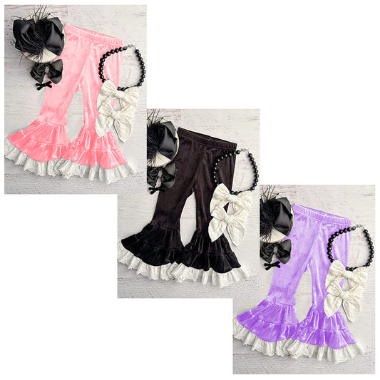 Baby Girls  Velvet Bell Bottom Pants preorder
