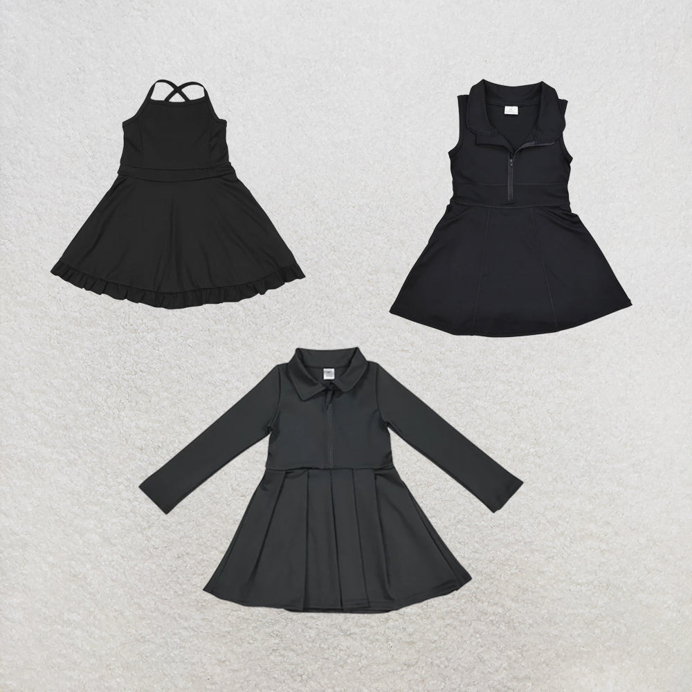 RTS Sibling Sleeveless Black sleeveless zipper athletic dress with shorts