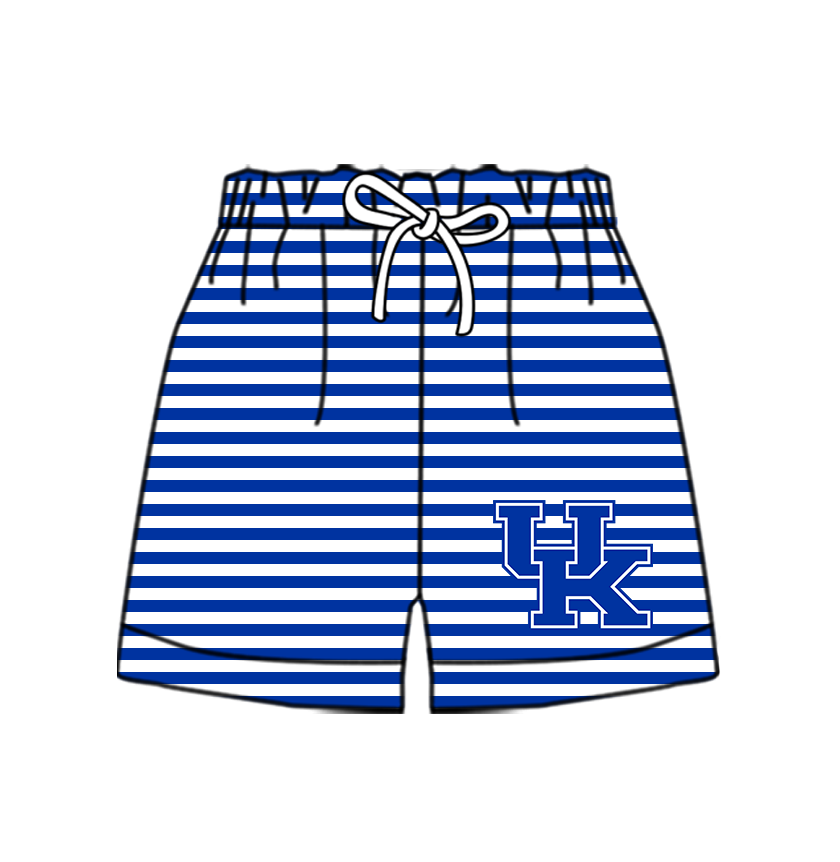 CUSTOM MOQ 5 Cute Comfortable Clothing For Kids Baby Kids Summer Blue UK Stripe Bottom Team Shorts