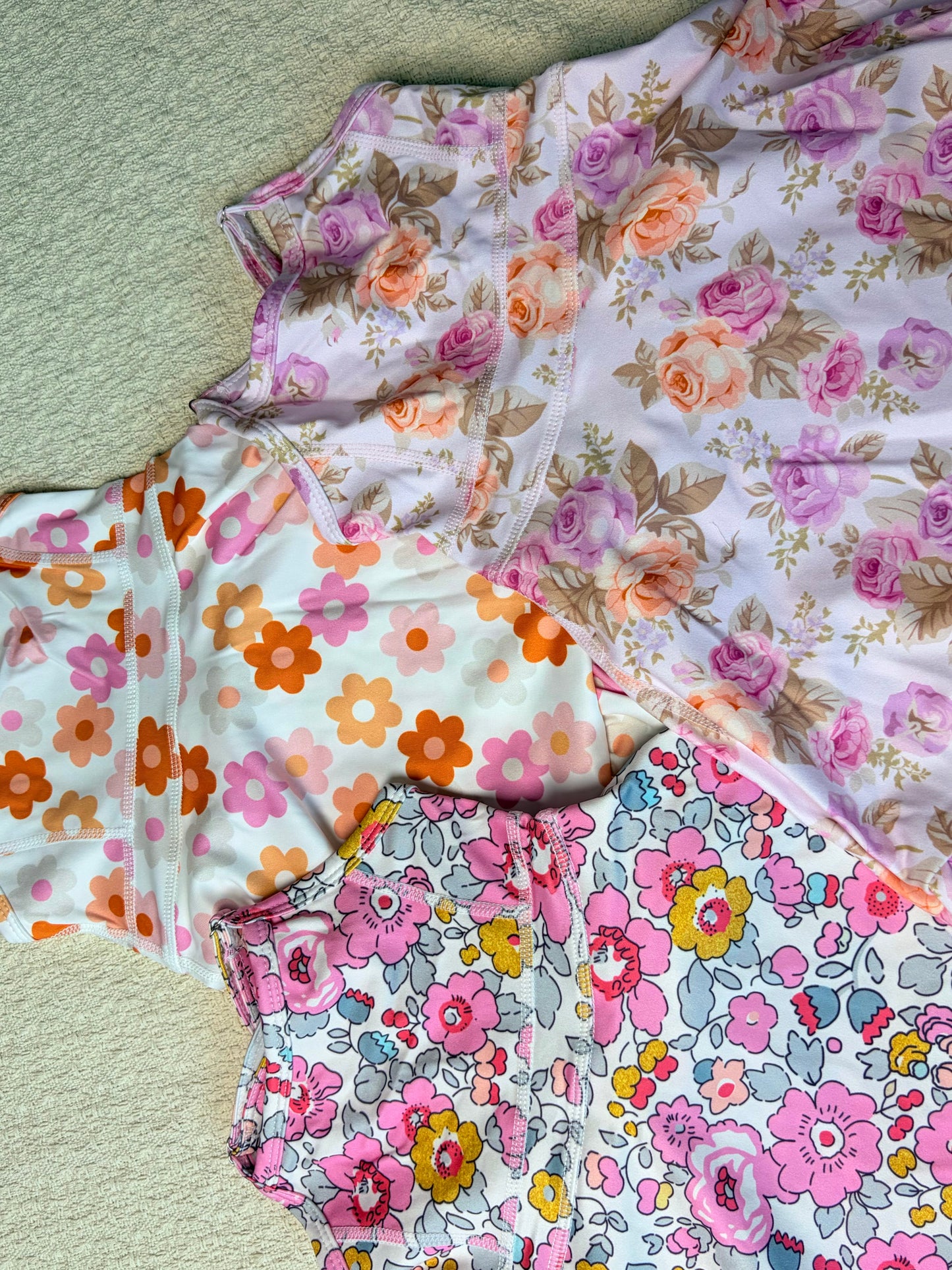 4.30 RST Sibling Straps pink floral ruffle kids girls athletic dresses
