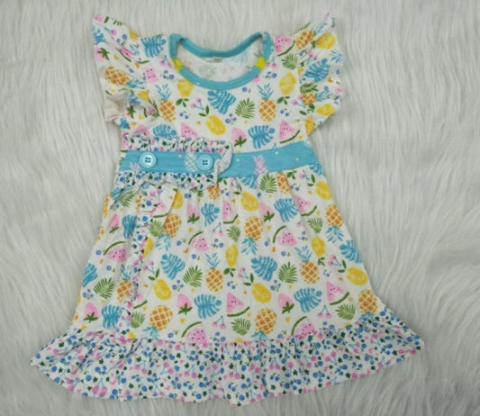 A12-9  Kids girls clothes flying sleeves top woven  dress -promotion 2024.3.16  $2.99