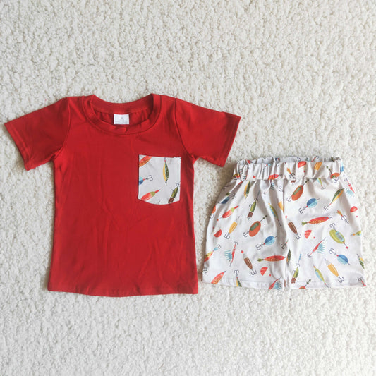 A13-12 Kids boys clothes short sleeve with shorts set-promotion 2024.5.11 $5.5