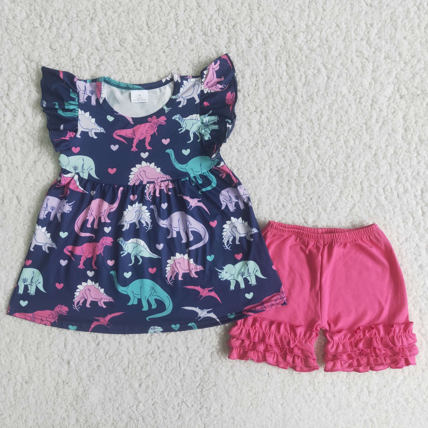 A13-16 Kids girls clothes short sleeve with shorts set-promotion 2024.4.27 $2.99