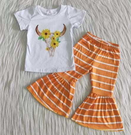 A13-3  Kids girls clothes  short sleeves top with trousers set-promotion 2024.3.16 $2.99