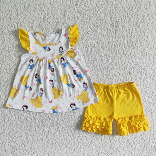 A17-5-1 Kids girls clothes short sleeve with shorts set-promotion 2024.5.03 $2.99