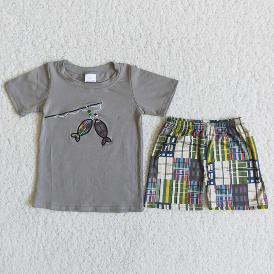 A3-12  Kids boys clothes  short sleeves top with shorts set-promotion  2024.5.25 $5.5