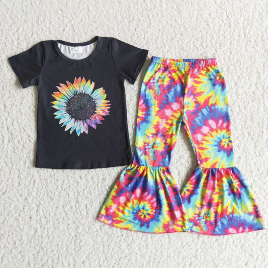 A6-24  Kids girls clothes  short sleeves top with trousers set-promotion 2024.3.23 $2.99