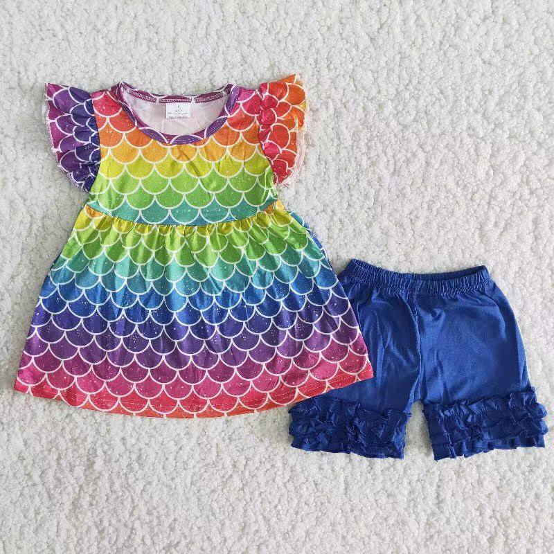 A7-4 Kids boys clothes short sleeve top with shorts set promotion 2024.3.09 $5.5