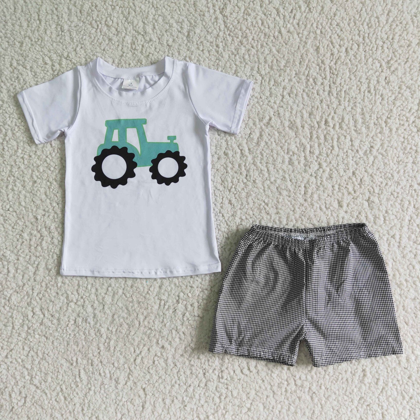 A9-23 Kids girls clothes short sleeve top with shorts set promotion 2024.3.23 $5.5