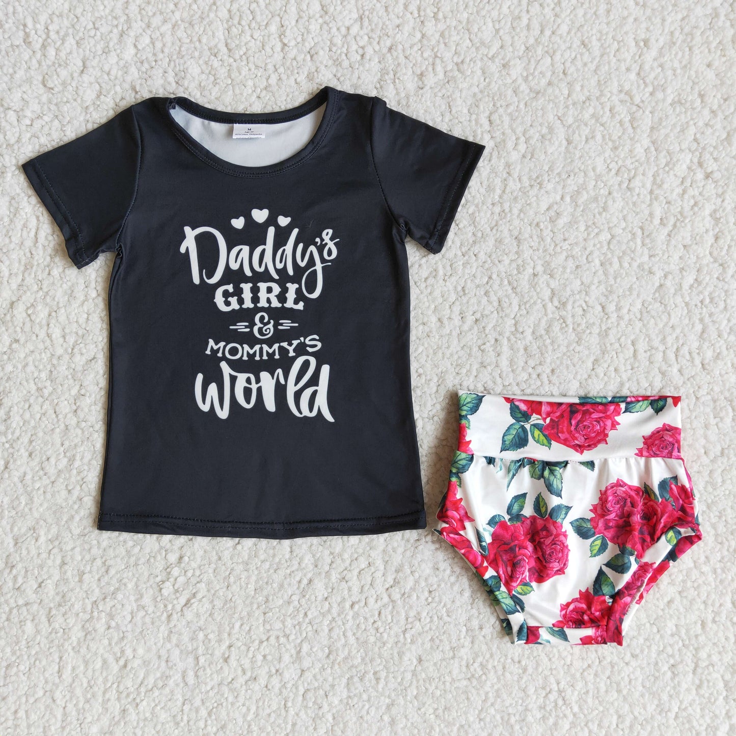 A9-4 Kids girls clothes short sleeves top with briefs set-promotion 2024.4.20 $2.99