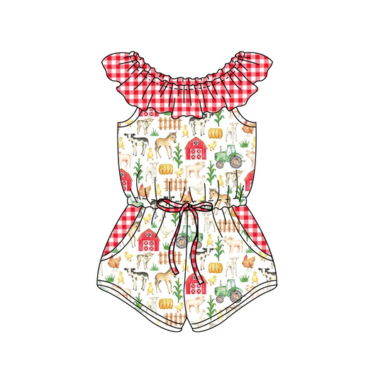 SR1301  Pre-order baby girls clothes sleeves top romper