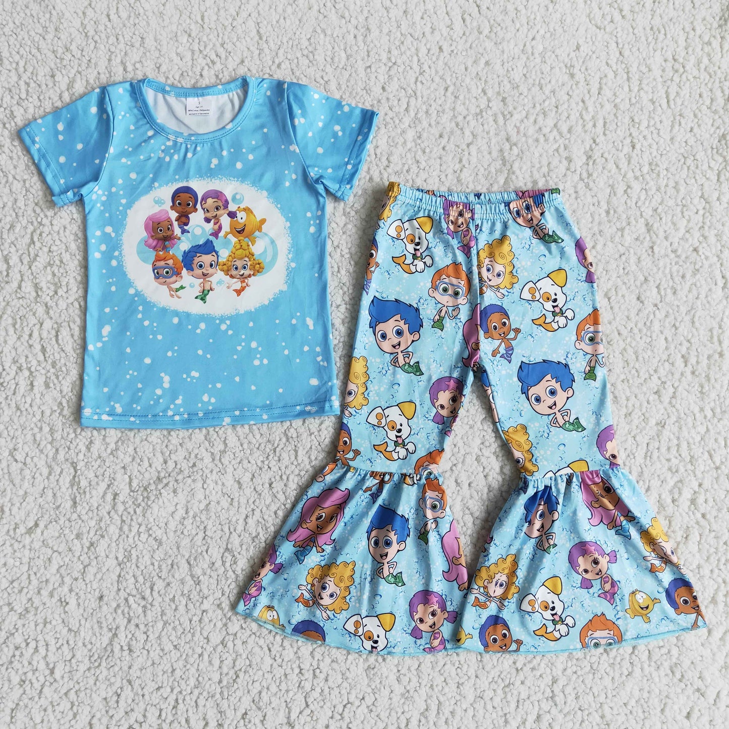 B0-26 Kids girls clothes short sleeves top with trousers set-promotion 2024.4.20 $2.99