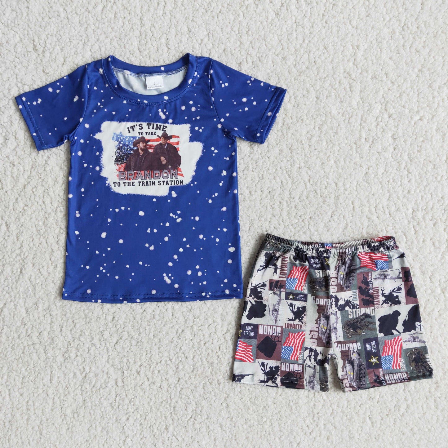 B1-2 Sales New RTS NO MOQ Clearance boy kids summer clothing set