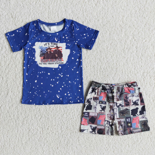 B1-2 Sales New RTS NO MOQ Clearance boy kids summer clothing set