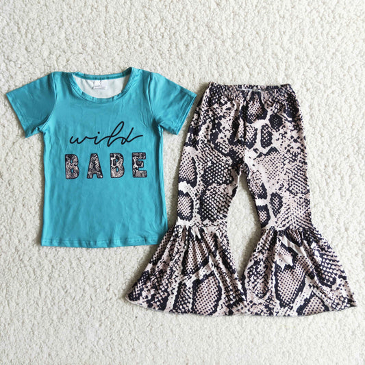 B10-1 Kids girls clothes short sleeve with trousers set-promotion 2024.4.27 $2.99