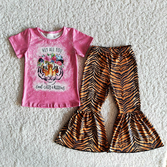 B11-14 Kids girls clothes short sleeve with trousers set-promotion 2024.4.27 $2.99