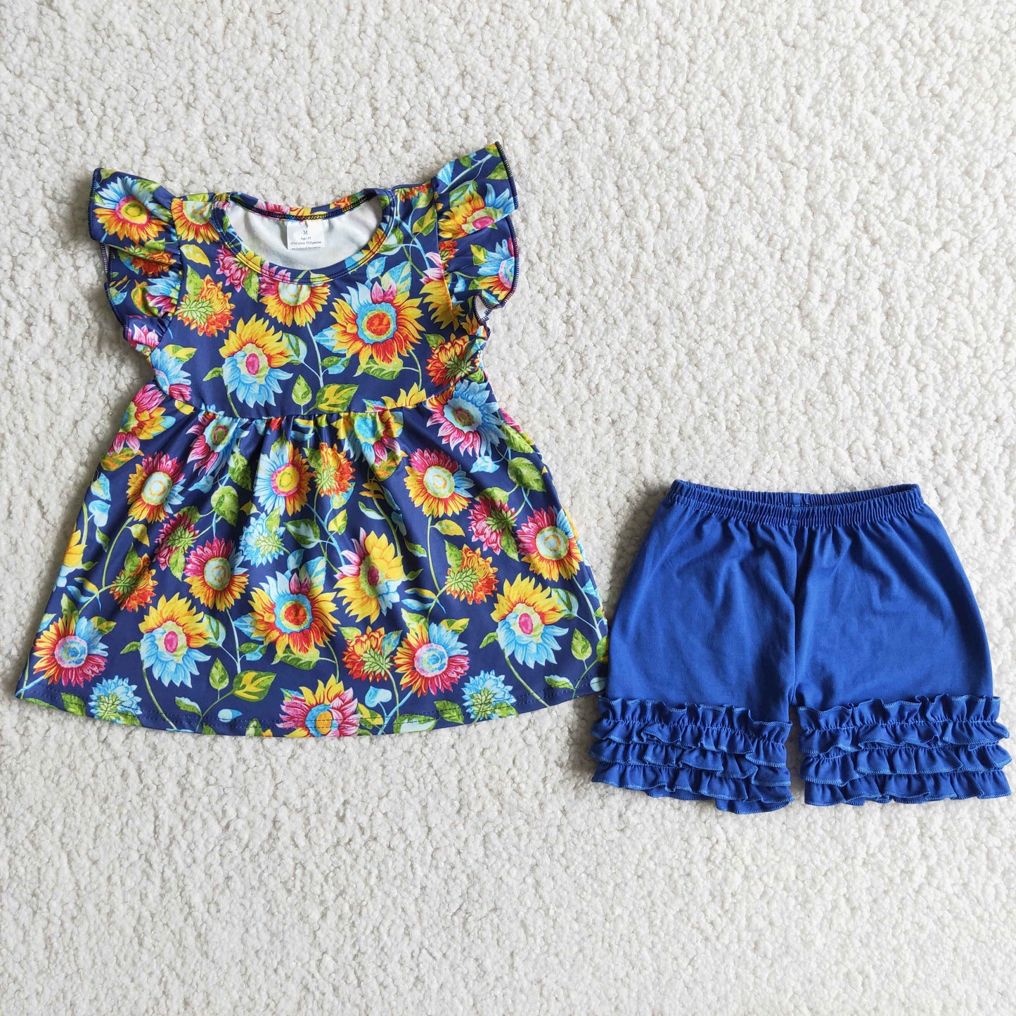 B13-13 Kids girls clothes short sleeve with  shorts set-promotion 2024.5.11 $2.99