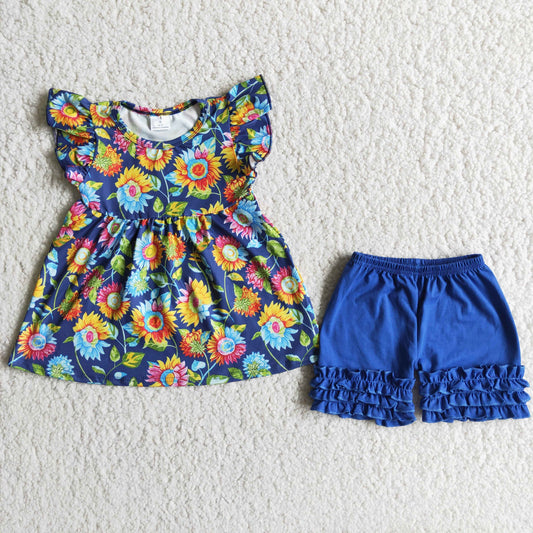 B13-13 Kids girls clothes short sleeve with  shorts set-promotion 2024.5.11 $2.99