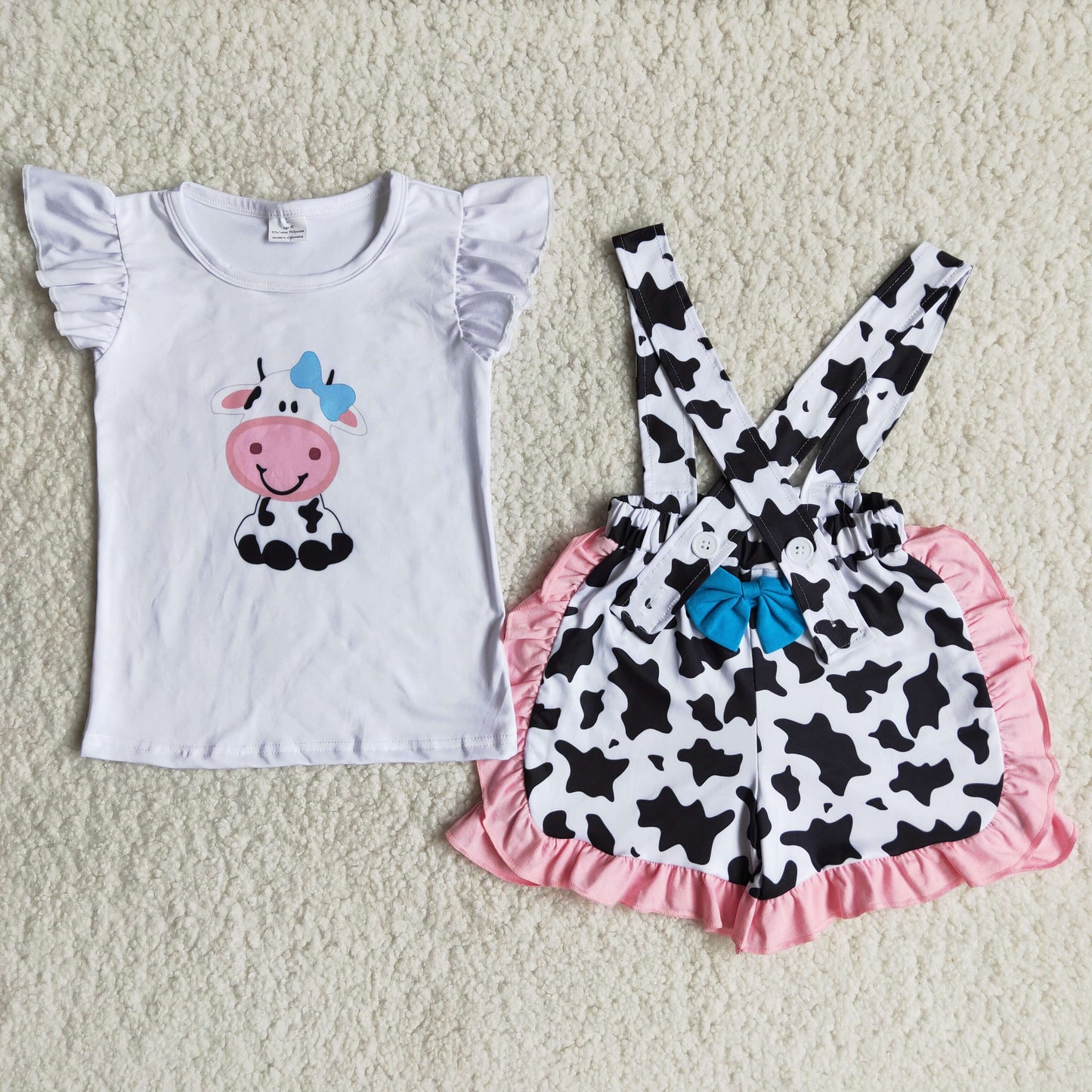 B15-24 Kids girls clothes short sleeves top with shorts set-promotion 2024.6.1 $5.5