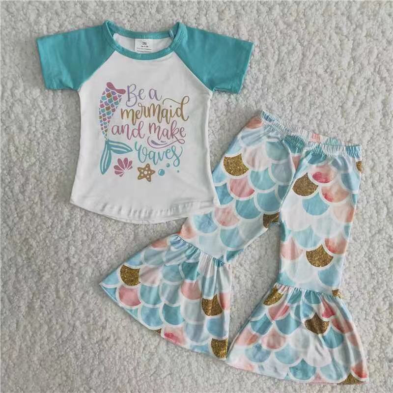 B16-22 Kids girls clothes short sleeve with pants set-promotion 2024.5.18 $2.99