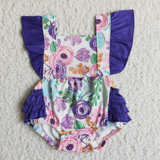 B3-27  Kids girls clothes flying sleeves top with romper-promotion 2024.4.5 $5.5