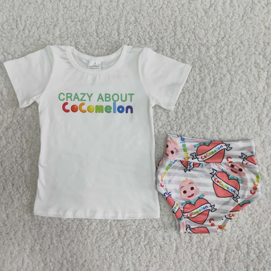 B3-9 Kids girls clothes short sleeve with briefs set-promotion 2024.4.27 $2.99