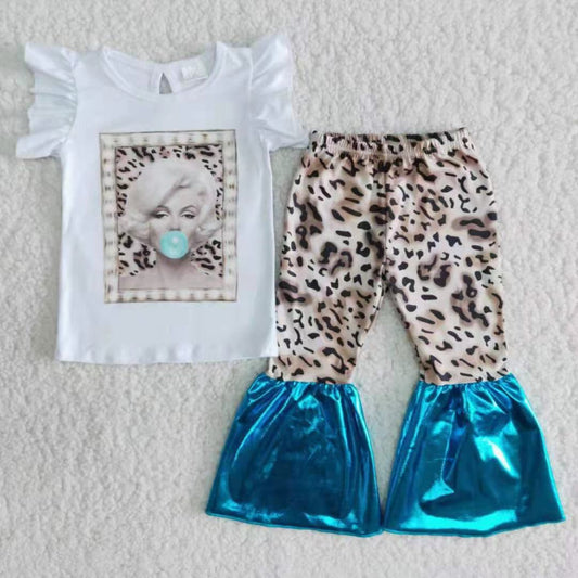 B4-13 Kids girls clothes short sleeve with pants set-promotion 2024.5.18 $2.99