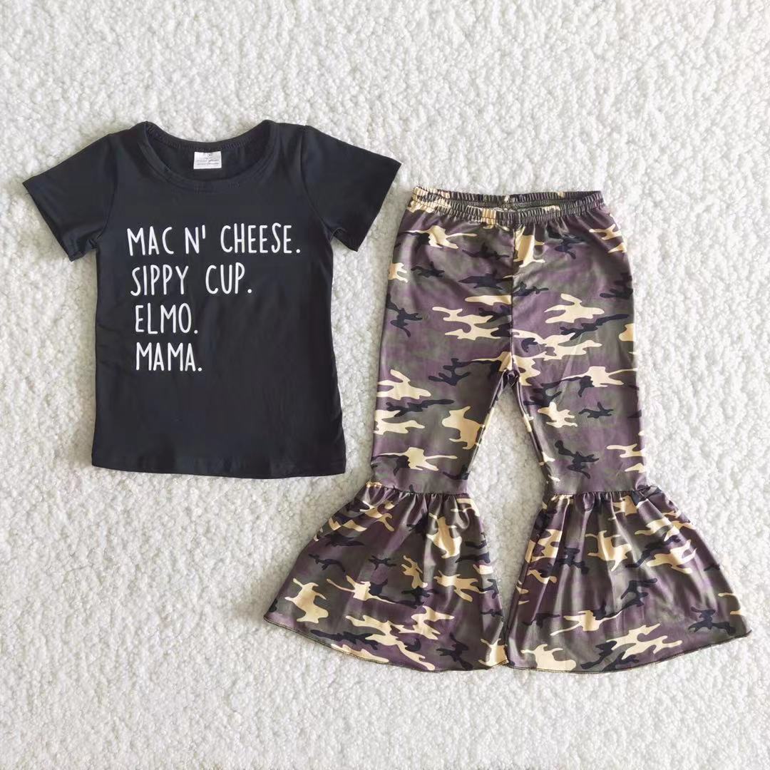 B4-4 Kids girls clothes short sleeve with pants set-promotion 2024.5.11 $2.99