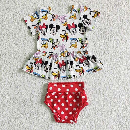 B5-10 Kids girls clothes short sleeves top with briefs set-promotion 2024.5.25 $2.99