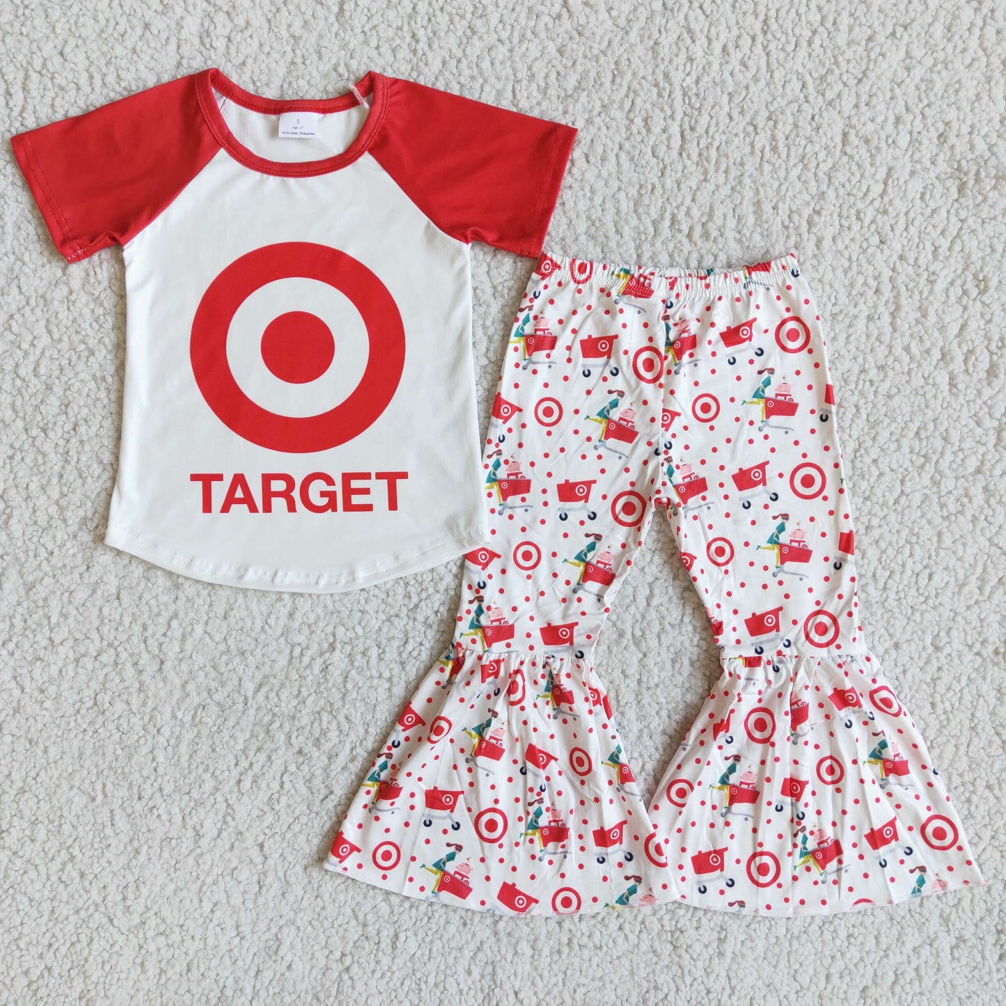 B5-21 Kids girls clothes short sleeve with pants set-promotion 2024.5.18 $2.99