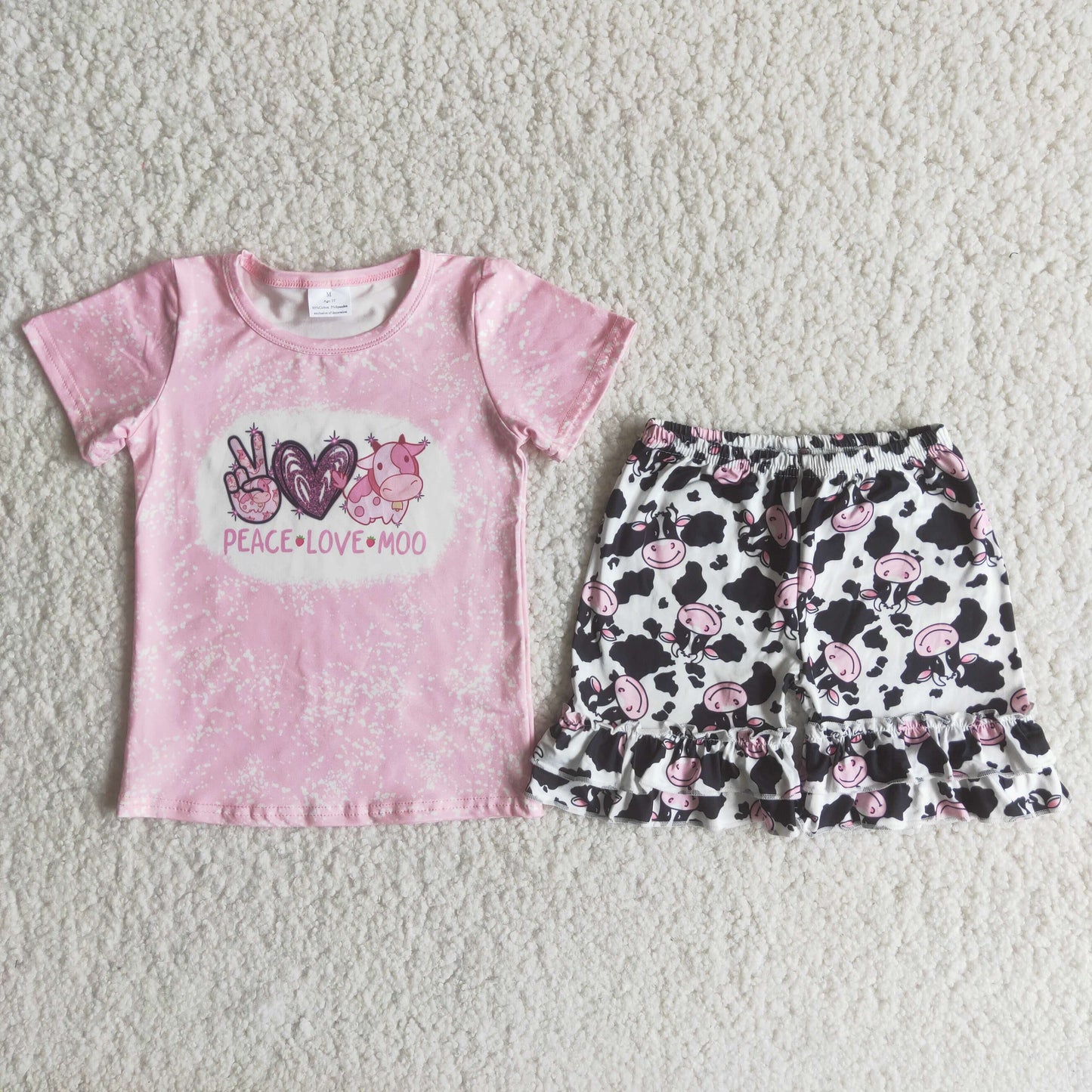 B5-3 Kids girls clothes short sleeve with  shorts set-promotion 2024.5.11 $2.99