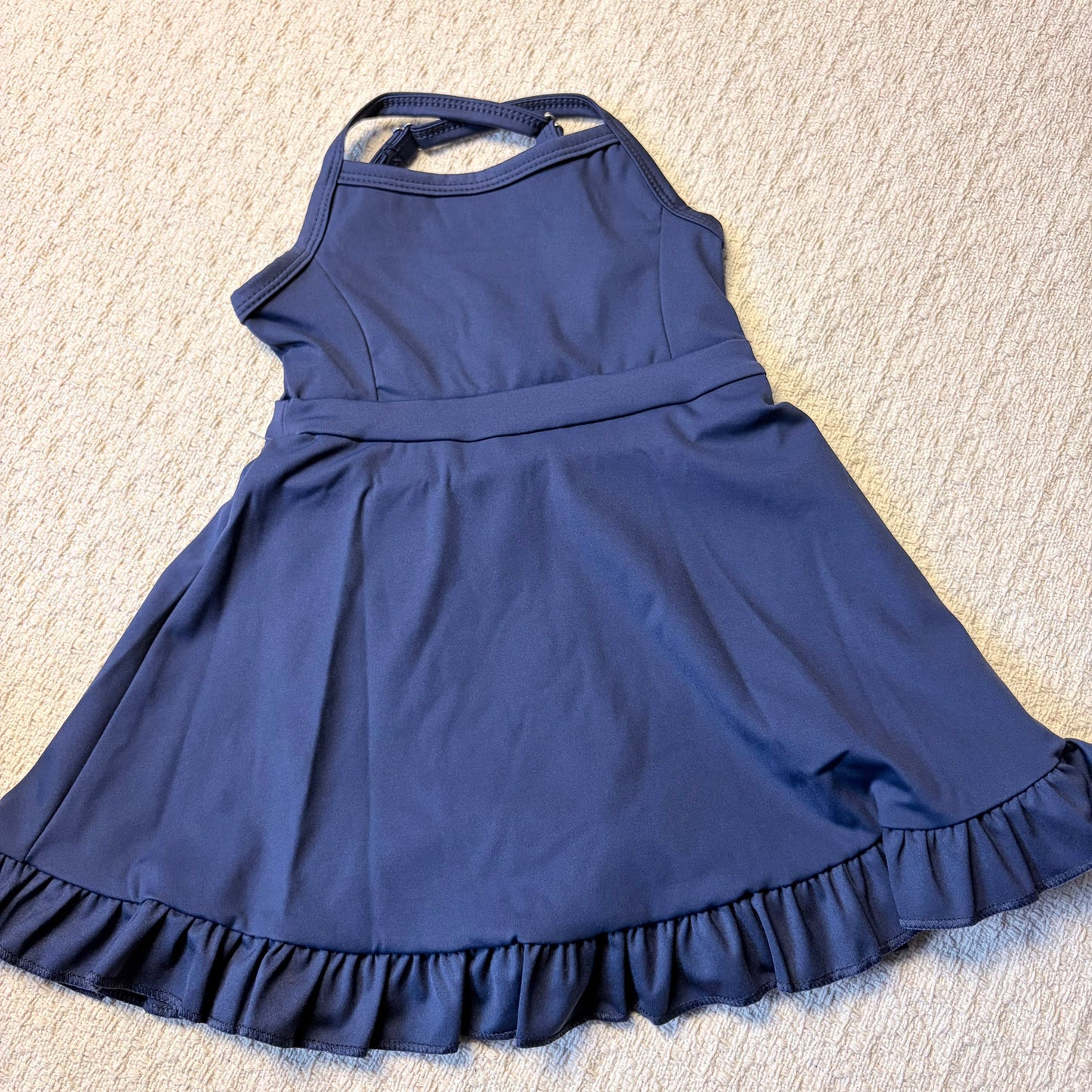 0526 RTS Sibling Baby Girls Knit Knee Length Active Wear Athletic Dresses