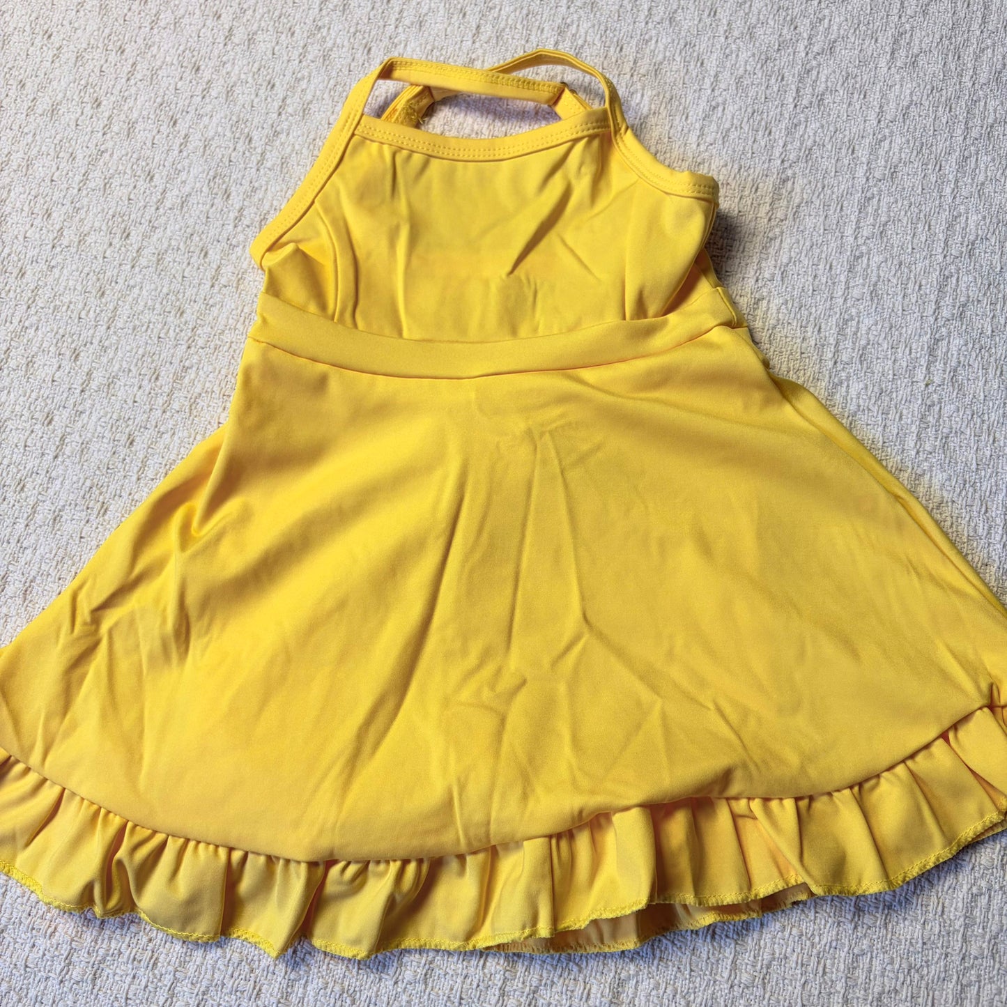 0526 RTS Sibling Baby Girls Knit Knee Length Active Wear Athletic Dresses