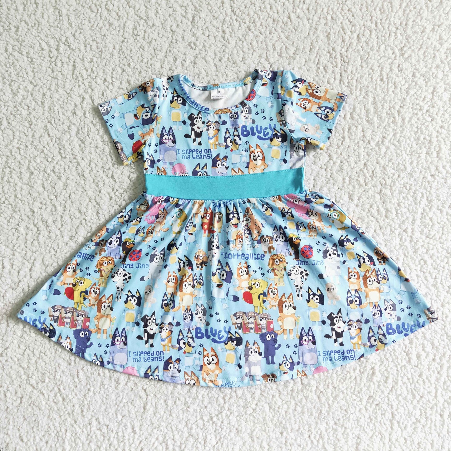 B7-4  Kids girls clothes short sleeve dress -promotion 2024.5.03 $5.5