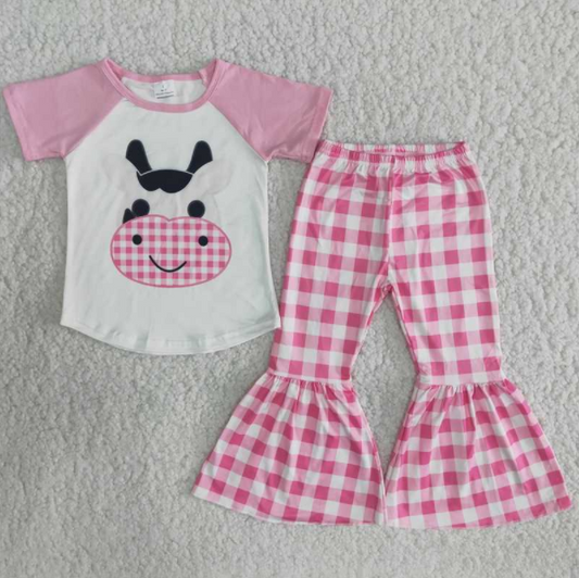 B9-11 Kids girls clothes short sleeve with trousers set-promotion 2024.4.27 $2.99