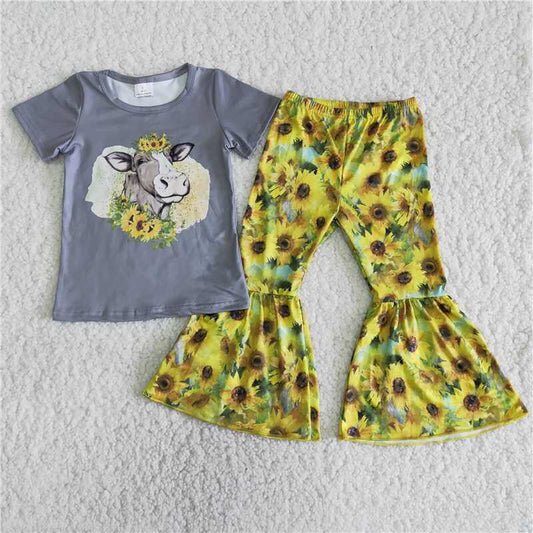 B9-15 Kids girls clothes short sleeve with trousers set-promotion 2024.4.27 $2.99