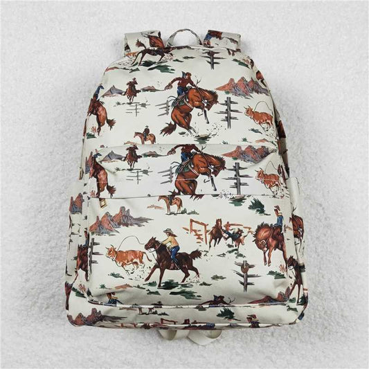 USA Warehouse (IN STOCK) BA0059 Kids Western Horse Rodeo Back to School Backpack