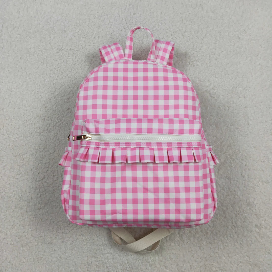 USA Warehouse (IN STOCK) BA0086 Baby Girls Children Pink Checkered Back Bags