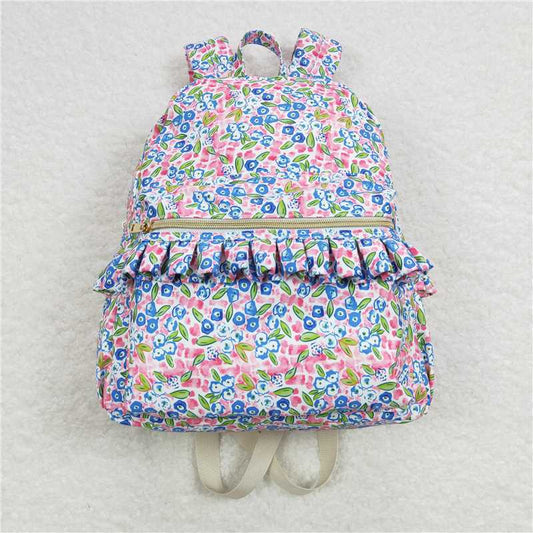 USA Warehouse (IN STOCK)BA0098  BlueberryThemed Backpack for Baby Girls Cute Berry Pattern Kids Carry Bags