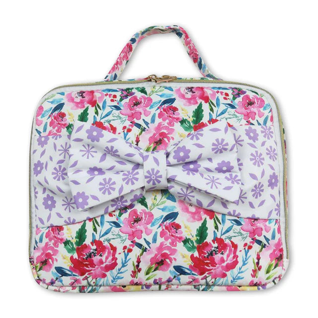 USA Warehouse (IN STOCK) Sibling Baby Kids Floral Bow Print Thermal Lunch Bags Boxes