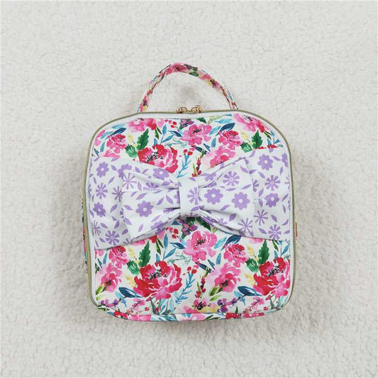 USA Warehouse (IN STOCK)BA0102 Lavender Floral Kids Girls Lunch Box Bag Cute Cartoon Children's Insulated Portable Packed Lunch Bag